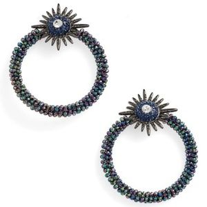 STELLA & RUBY Starburst Hoop Earrings